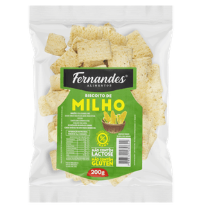 Biscoito Milho sem Glúten Zero Lactose Fernandes Pacote 200g