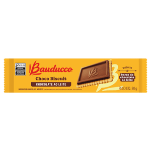 Biscoito Chocolate ao Leite Bauducco Choco Biscuit Pacote 80g