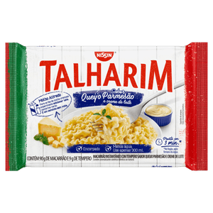 Macarrão Instantâneo Talharim Queijo Parmesão e Creme de Leite Nissin Pacote 99g