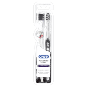 Escova Dental Extramacia Purification Oral-B Whitening Therapy 2 Unidades