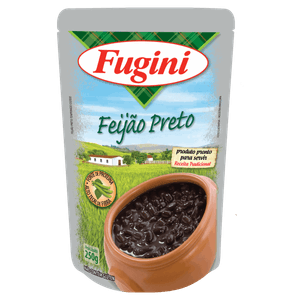 Feijão Preto Temperado Fugini Sachê 250g