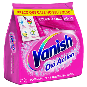 Tira-Manchas Pó Vanish Oxi Action Pacote 240g Refil Econômico