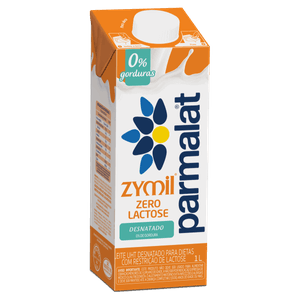 Leite UHT Desnatado Zero Lactose Parmalat Zymil Caixa com Tampa 1l