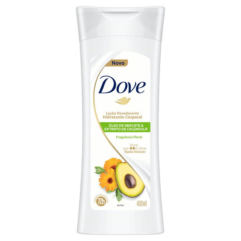 Locao-Desodorante-Hidratante-Corporal-Oleo-de-Abacate---Calendula-Dove-Frasco-400ml