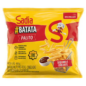 Batata Pré-Frita Palito Congelada Sadia Pacote 400g