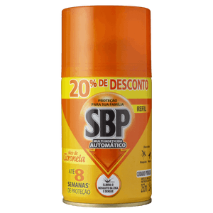 Multi-Inseticida Automático Óleo de Citronela SBP Frasco 250ml Refil Grátis 20% de Desconto