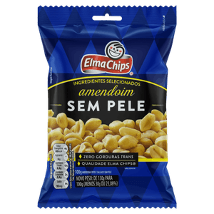 Amendoim Frito Salgado sem Pele Elma Chips Pacote 100g