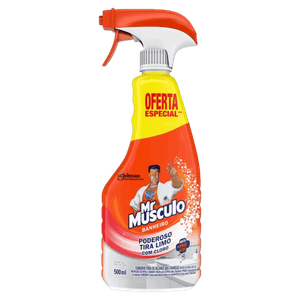 Desinfetante Banheiro Tira-Limo Mr Músculo Frasco 500ml Borrifador Grátis 30% de Desconto