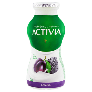 Leite Fermentado Parcialmente Desnatado Ameixa Activia Frasco 170g