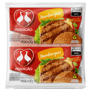 Hambúrguer de Carne de Frango e Bovina Perdigão Pacote 56g