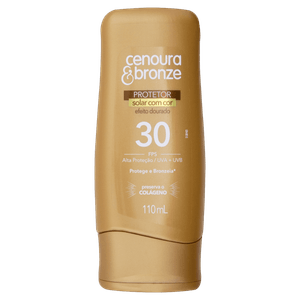 Protetor Solar com Cor Efeito Dourado FPS 30 Cenoura & Bronze Frasco 110ml