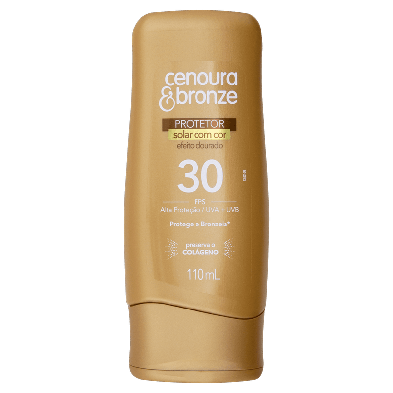 Protetor-Solar-com-Cor-Efeito-Dourado-FPS-30-Cenoura---Bronze-Frasco-110ml