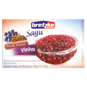 Mistura para Sagu Tipo 1 Vinho Bretzke Caixa 250g