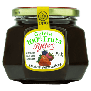 Geleia 100% Fruta Frutas Vermelhas Ritter Vidro 290g