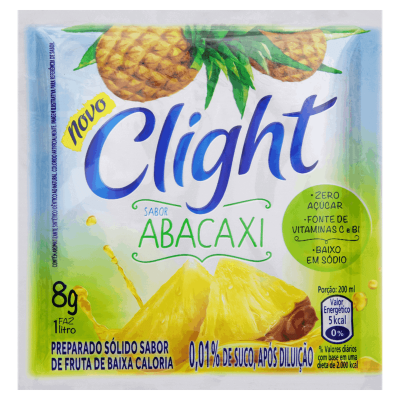 Refresco-em-Po-Abacaxi-Zero-Acucar-Clight-Pacote-8g