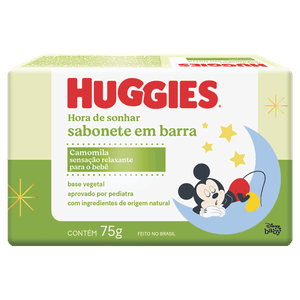 Sabonete Barra Camomila Disney Baby Huggies Caixa 75g