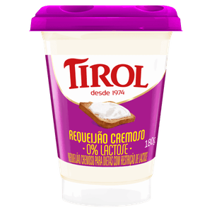 Requeijão Cremoso Zero Lactose Tirol Copo 180g