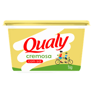 Margarina Cremosa com Sal Qualy Qmix Pote 1kg Embalagem Econômica