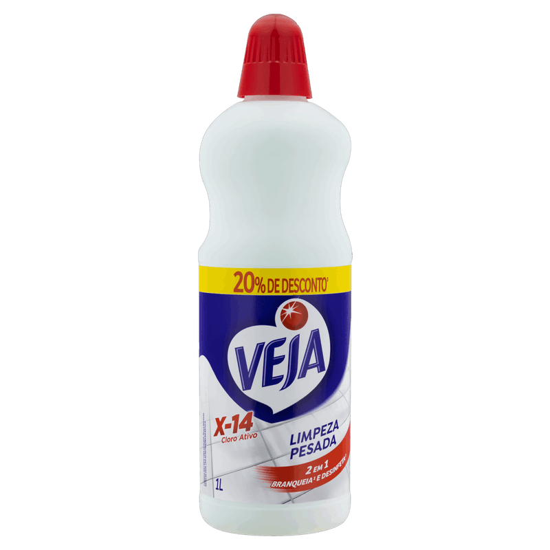 Limpador-Limpeza-Pesada-Veja-X-14-Frasco-1l-Gratis-20--de-Desconto