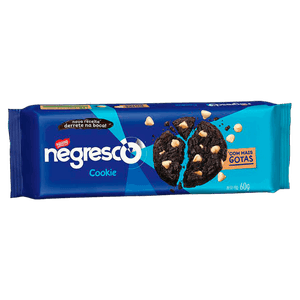 Biscoito Cookie Chocolate com Gotas de Baunilha Negresco Pacote 60g