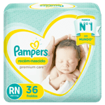 Fralda-Descartavel-Infantil-Pampers-Premium-Care-Recem-Nascido-RN-Pacote-36-Unidades