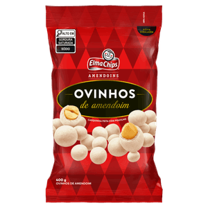 Ovinhos de Amendoim Elma Chips Pacote 400g Embalagem Econômica