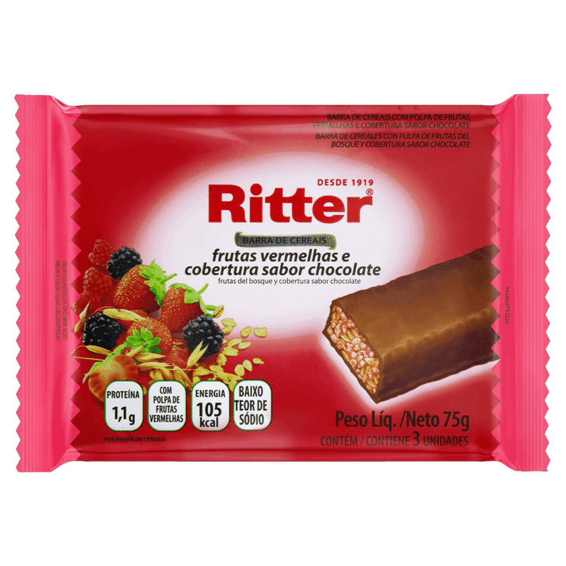 Pack-Barra-de-Cereal-Frutas-Vermelhas-Cobertura-Chocolate-Ritter-Pacote-75g-3-Unidades