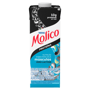 Leite UHT Desnatado Zero Lactose Molico +Proteína Caixa com Tampa 1l