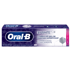 Creme Dental Oral-B 3D White Brilliant Fresh Caixa 70g