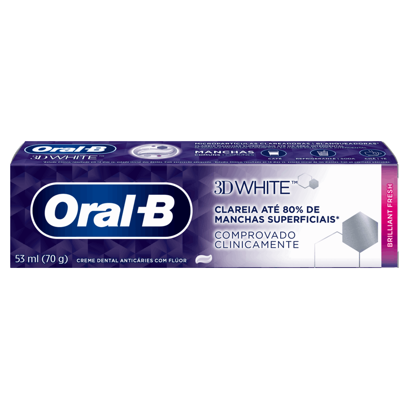 Creme-Dental-Oral-B-3D-White-Brilliant-Fresh-Caixa-70g