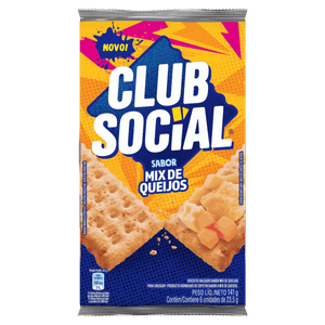 Pack Biscoito Queijo Club Social Pacote 141g 6 Unidades