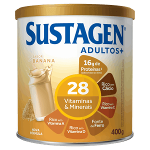 Pó para Preparo de Bebida Banana Sustagen Adultos+ Lata 400g