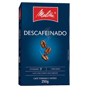 Café Torrado e Moído Descafeinado Melitta Caixa 250g