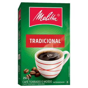 Café Torrado e Moído Tradicional Melitta Caixa 250g