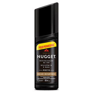 Polidor de Sapato Líquido Preto Nugget Frasco 60ml Emb.Economica