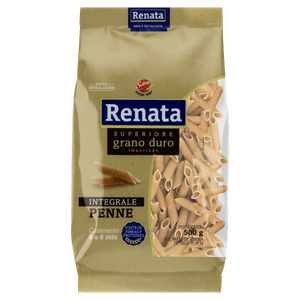 Macarrão de Sêmola de Trigo Grano Duro Integral Penne Renata Superiore Pacote 500g