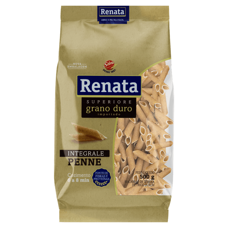 Macarrao-de-Semola-de-Trigo-Grano-Duro-Integral-Penne-Renata-Superiore-Pacote-500g
