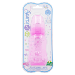 Mamadeira Rosa Aquarela 160ml Kuka nº 1