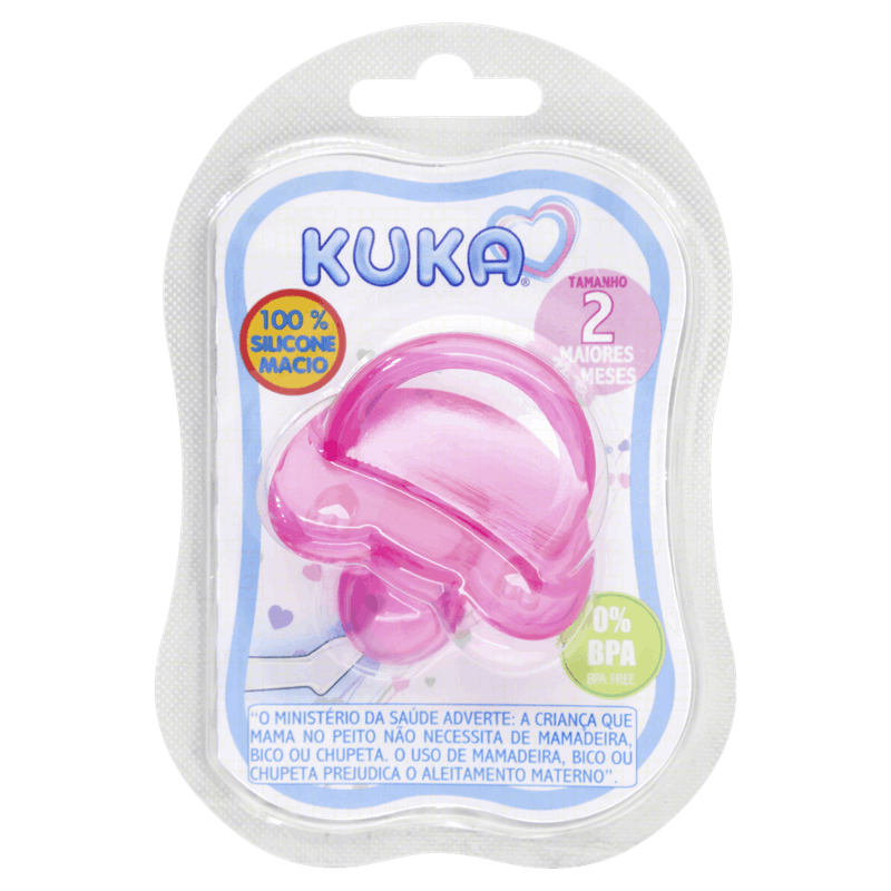 Chupeta-Ortodontica-Rosa-Silicone-Soft-Kuka-Tamanho-nº-2