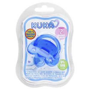 Chupeta Ortodôntica Azul Silicone Soft Kuka Tamanho nº 2