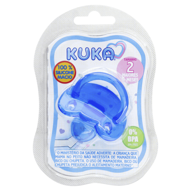 Chupeta-Ortodontica-Azul-Silicone-Soft-Kuka-Tamanho-nº-2