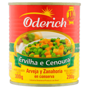 Ervilha e Cenoura em Conserva Oderich Lata 200g