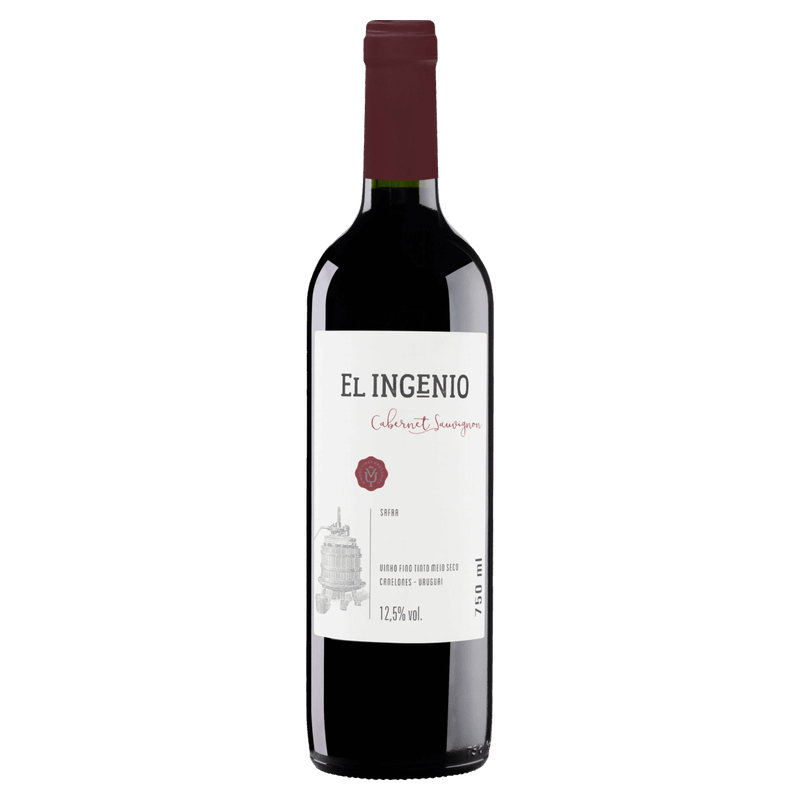 Vinho-Uruguaio-Tinto-Meio-Seco-El-Ingenio-Cabernet-Sauvignon-Canelones-Garrafa-750ml