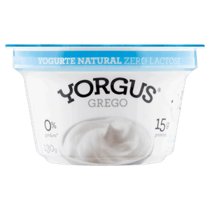 Iogurte Desnatado Grego Natural Zero Lactose Yorgus Pote 130g