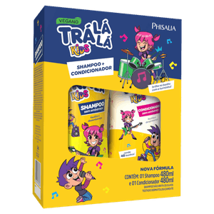 Kit Shampoo + Condicionador Trá Lá Lá Kids sem Embaraço 480ml Cada