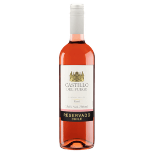 Vinho Chileno Rosé Meio Seco Reservado Castillo del Fuego Syrah Central Valley Garrafa 750ml