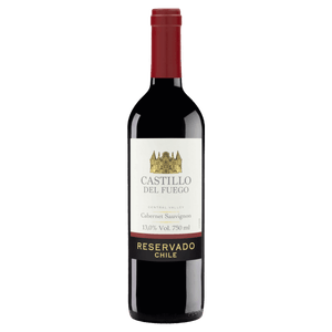 Vinho Chileno Tinto Meio Seco Reservado Castillo del Fuego Cabernet Sauvignon Central Valley Garrafa 750ml