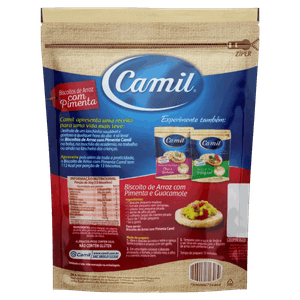 Biscoito de Arroz com Pimenta Integral Camil Pacote 150g