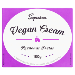 Vegan Cream Azeitonas Pretas Superbom Bandeja 180g