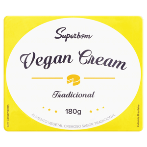 Vegan Cream Tradicional Superbom Bandeja 180g